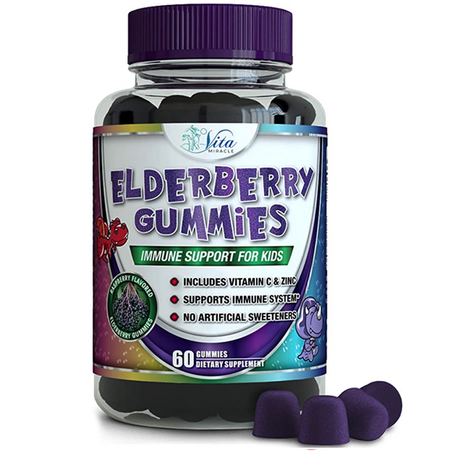 Gummies for Kids - 50mg Cold and Flu Immune Support Booster