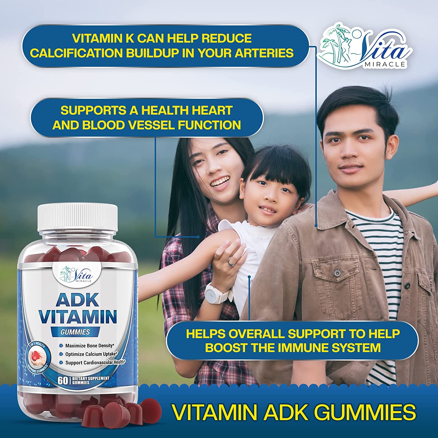 ADK Vitamin Supplement Gummies With Vitamin D 5000 IU