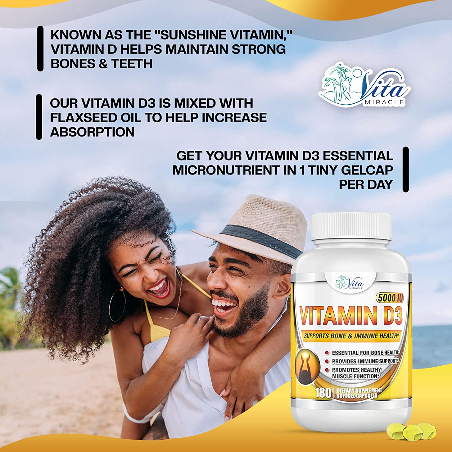 Vitamin D - Vitamin D3 5000 IU Softgels