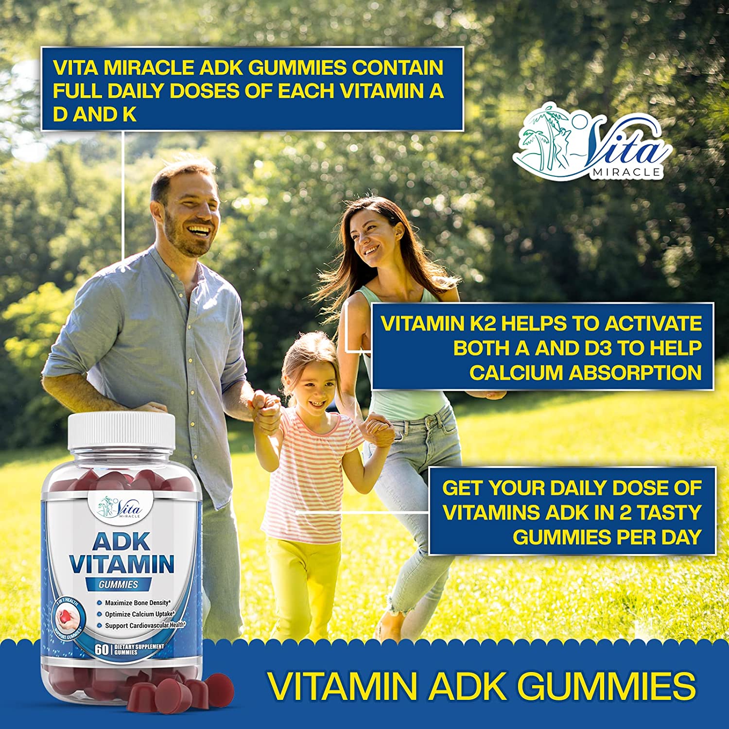 ADK Vitamin Supplement Gummies With Vitamin D 5000 IU